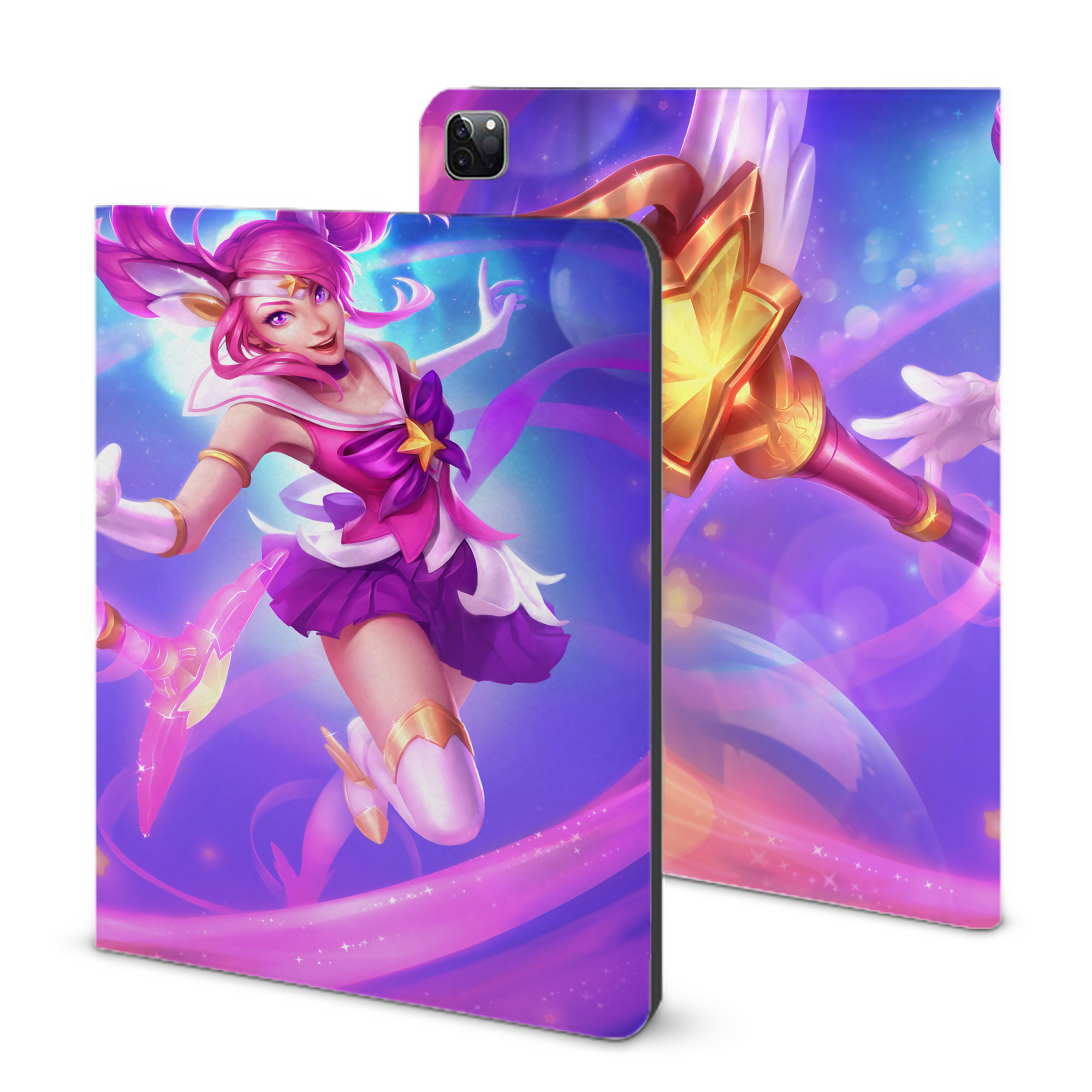 （画像用） リーグ・オブ・レジェンド League of Legends LOL IPad ケース ブック型 PUレザー TPU 耐衝撃 軽量 薄型 ペン収納なし 全面保護 IPad 各モデル対応